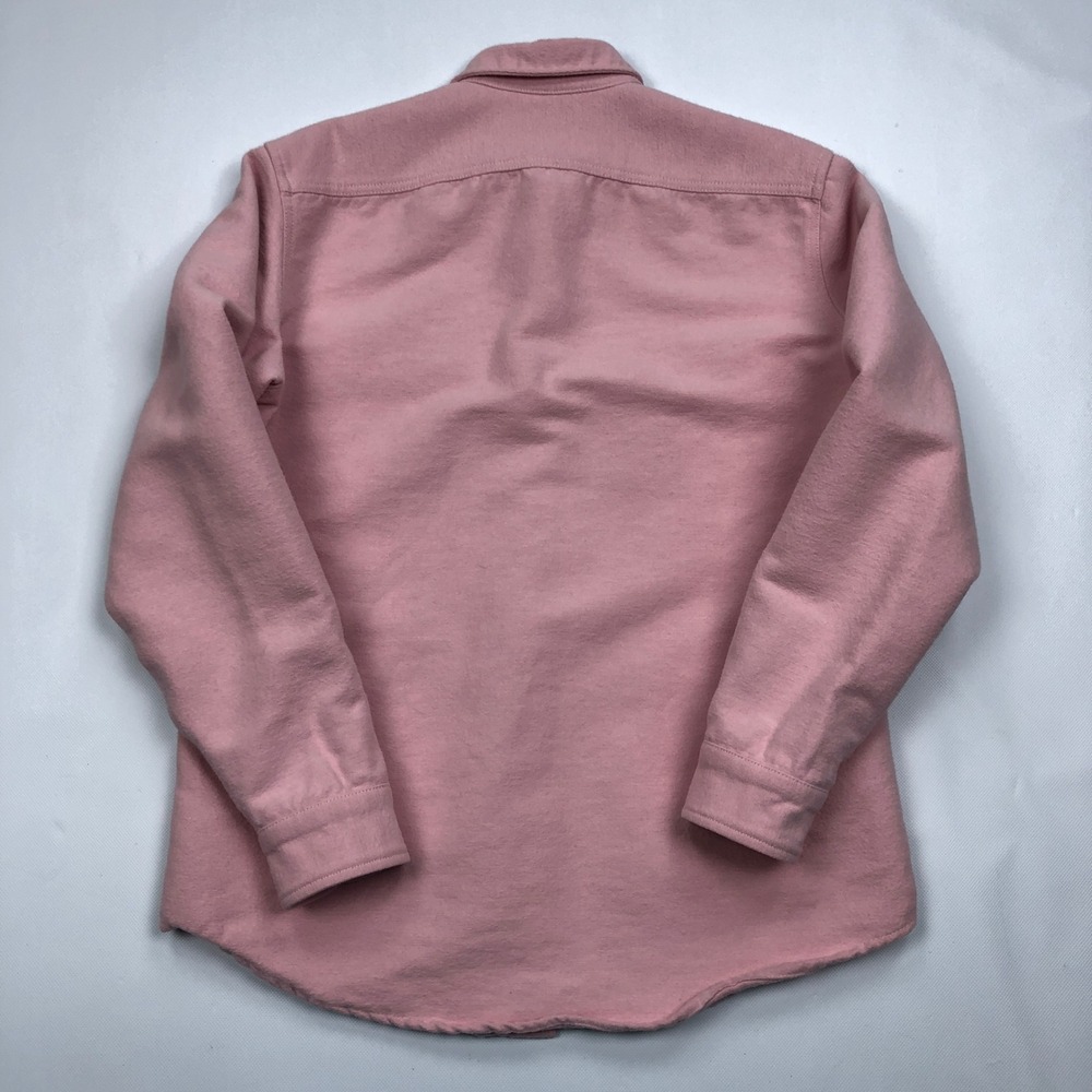 Wallace & Barnes Mens Pink Heavyweight Flannel Work Shirt Medium - Picture 6 of 7